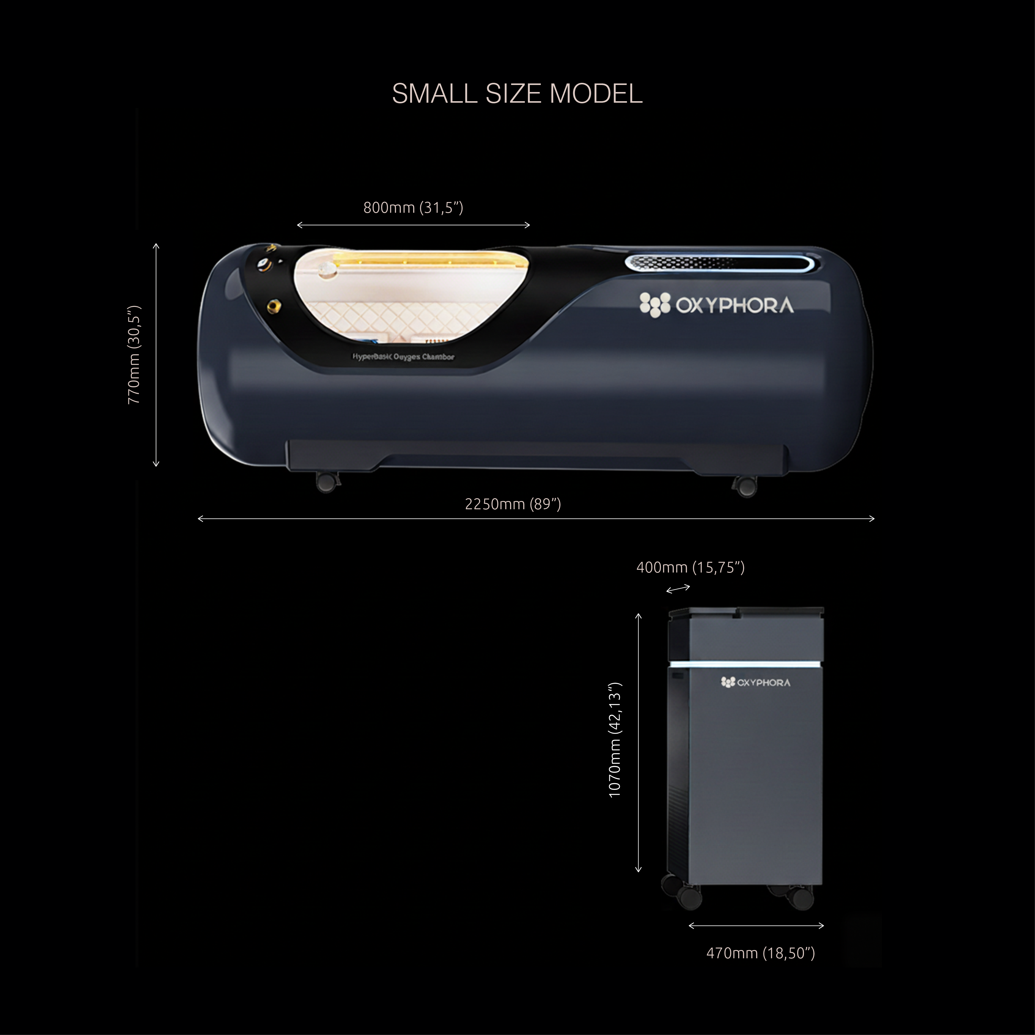 Oxyphora 2.0 ATA Premium Hard-Shell Hyperbaric Chamber